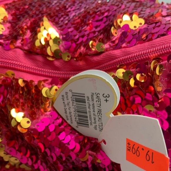 NWT Kid’s TY Fashion Gilda Color Changing Sequin Flamingo Backpack - Picture 12 of 12